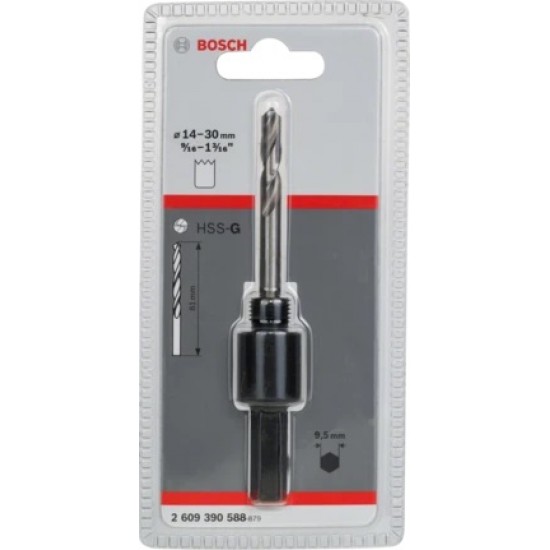 Bosch Altıgen Şaftlı 14-30 mm Pançlar İçin Adaptör, Anahtar Ağzı 9,52 mm