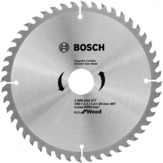 Bosch Eco For Wood Ahşap Daire Testere 190 X 2.2/1.4 X 30 mm 48 Diş